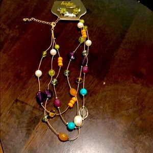 Necklace and earrings